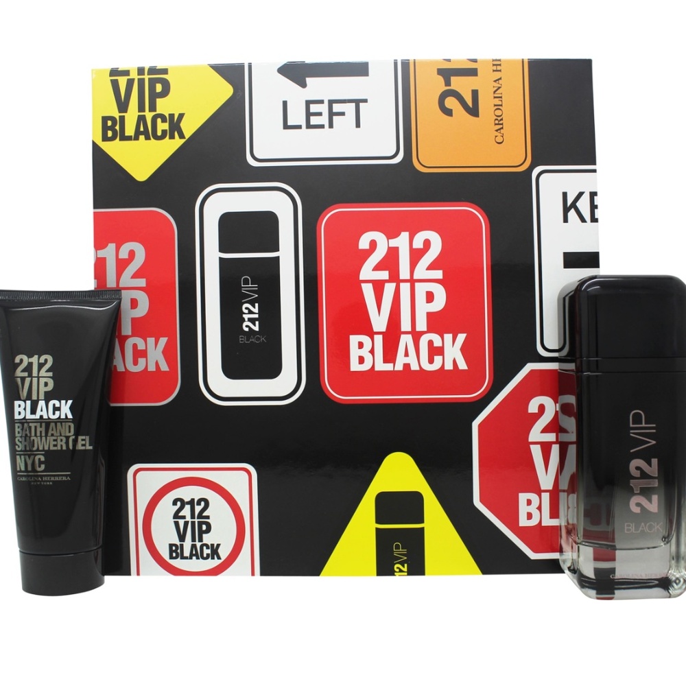 Carolina Herrera 212 Vip Black 2 pc Gift Set EDP 3.4 oz 100 ml Men
